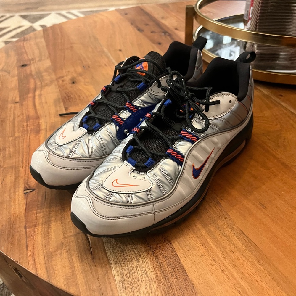 Nike Air Max 98 NRG Size 11.5 Mens Space Suit Blue/Orange/ Metallic Silver